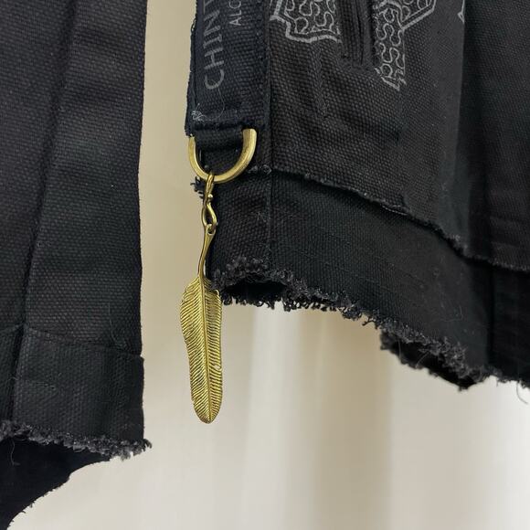 Chintamani Alchemistry Size S Canvas Denim Jacket Dark Fairy Hood Whimsigoth - Picture 4 of 8